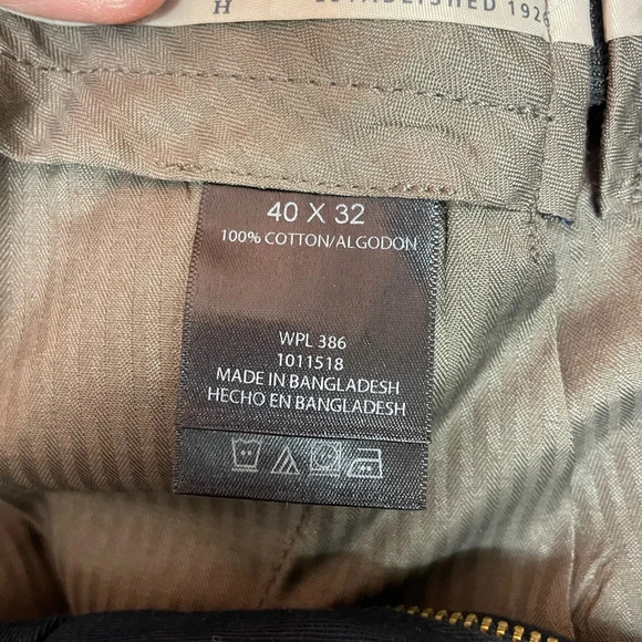 Haggar men’s navy dress pants pleated front size 40x32 100% cotton - Picture 5 of 6